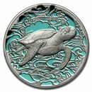 2025 Pitcairn Islands 1 oz Ocean Wonders: Turtle (w/ Box & COA)