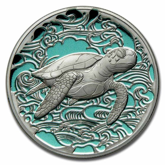 2025 Pitcairn Islands 1 oz Ocean Wonders: Turtle (w/ Box & COA) 2025 Pitcairn Islands 1 oz Ocean Wonders: Turtle (w/ Box & COA)
