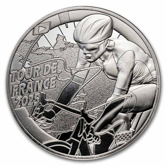 2025 Proof Silver €10 Tour de France Route w/ Box & COA 2025 Proof Silver €10 Tour de France Route w/ Box & COA