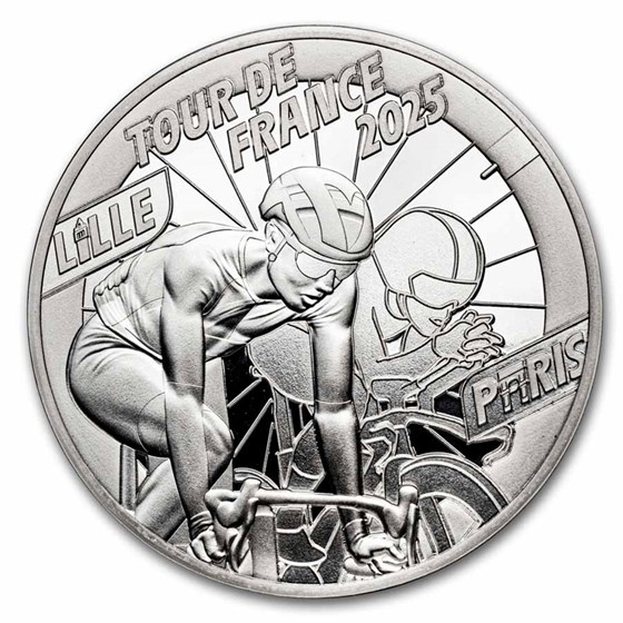 2025 Proof Silver €10 Tour de France w/ Box & COA 2025 Proof Silver €10 Tour de France w/ Box & COA