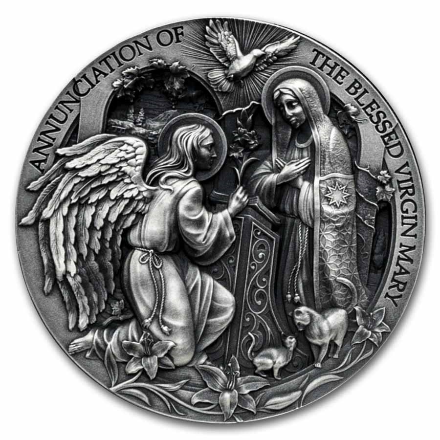 2025 Rep. of Cameroon 2 oz Silver The Annunciation (w/ Box & COA)