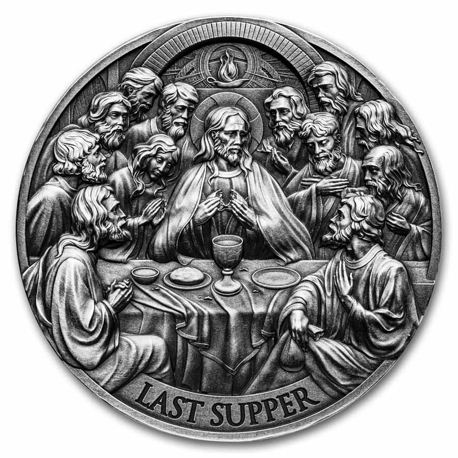 2025 Rep. of Cameroon 2 oz Silver The Last Supper (w/ Box & COA)