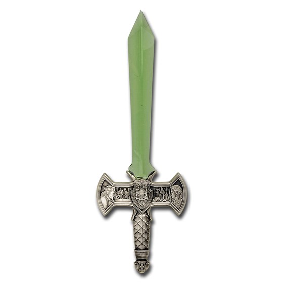 2025 Rep.of Chad 1 oz Silver Excalibur Sword Shaped Coin 2025 Rep.of Chad 1 oz Silver Excalibur Sword Shaped Coin