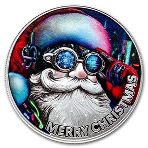 Cyber Santa Simple 2025 Republic of Cameroon 1/2 oz Silver Cyber Santa Claus