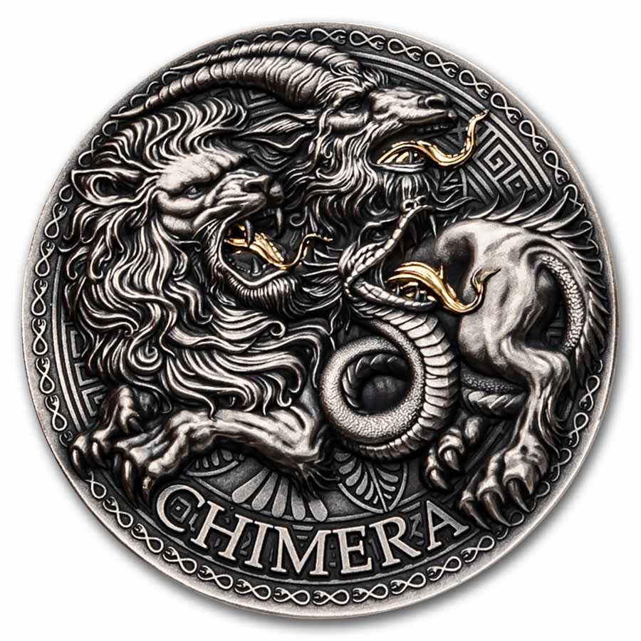 2025 Republic of Cameroon 1 oz Silver Greek Mythology; Chimera