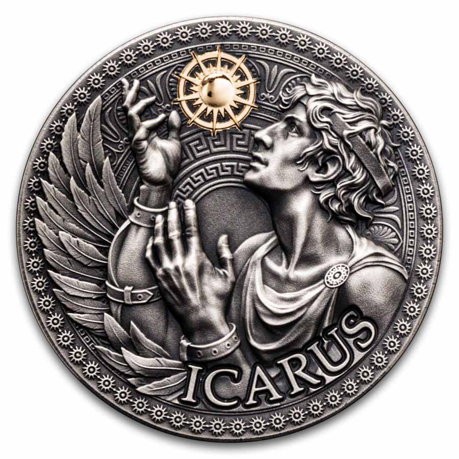 2025 Republic of Cameroon 1 oz Silver Greek Mythology; Icarus