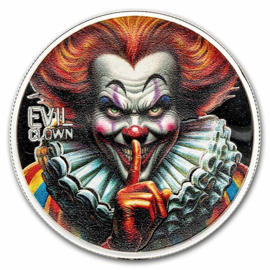 2025 Republic of Cameroon 1 oz Silver Urban Legends: Evil Clown