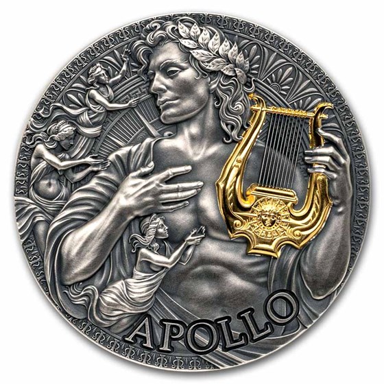 2025 Republic of Cameroon 2 oz Silver Greek Mythology; Apollo 2025 Republic of Cameroon 2 oz Silver Greek Mythology; Apollo