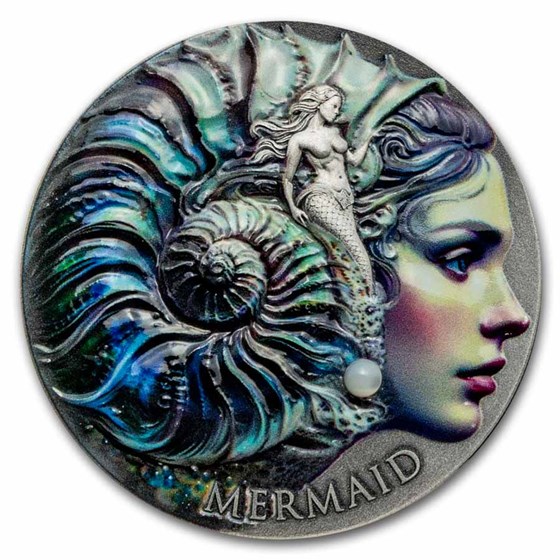 2025 Republic of Cameroon 2 oz Silver Nature Spirits: Mermaid 2025 Republic of Cameroon 2 oz Silver Nature Spirits: Mermaid