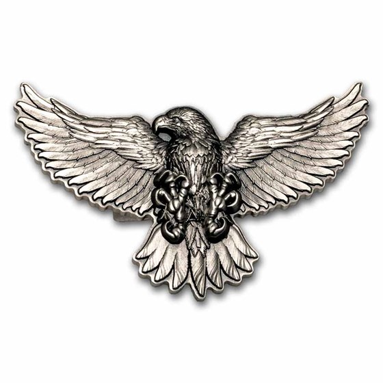 2025 Republic of Cameroon 2 oz Silver USA Bald Eagle Shaped Coin 2025 Republic of Cameroon 2 oz Silver USA Bald Eagle Shaped Coin