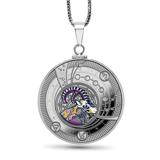 2025 Republic of Cameroon Silver Coin Zodiac: Capricorn Pendant 2025 Republic of Cameroon Silver Coin Zodiac: Capricorn Pendant