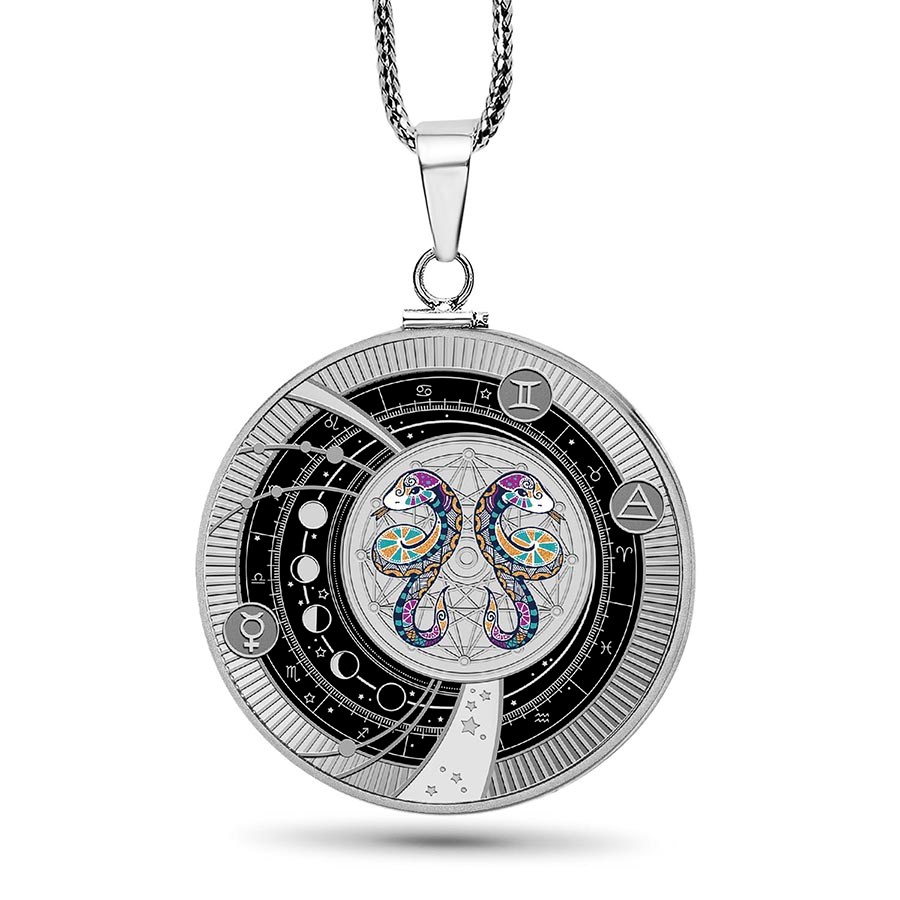 2025 Republic of Cameroon Silver Coin Zodiac: Gemini Pendant