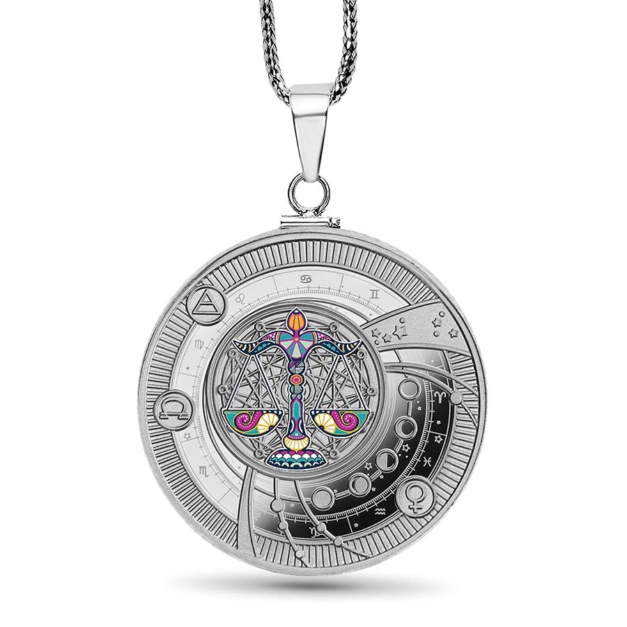 2025 Republic of Cameroon Silver Coin Zodiac: Libra Pendant