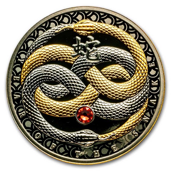 2025 Republic of Cameroon Silver Year of the Snake Black Proof 2025 Republic of Cameroon Silver Year of the Snake Black Proof