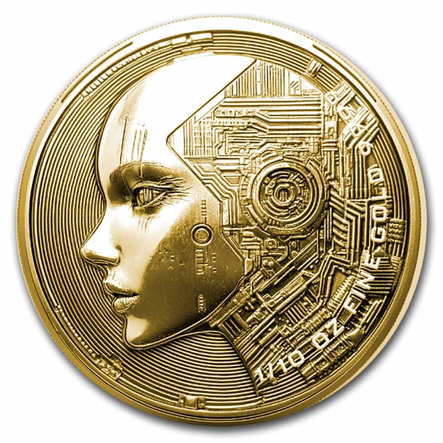 2025 Republic of Chad 1/10 oz Gold AI Prooflike