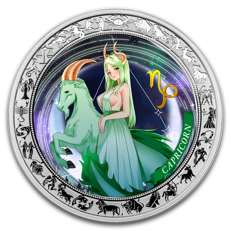 Buy 2025 Ghana 1 oz Silver Anime Zodiac: Capricorn | APMEX
