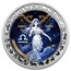2025 Republic of Ghana 1 oz Silver Anime Zodiac: Libra