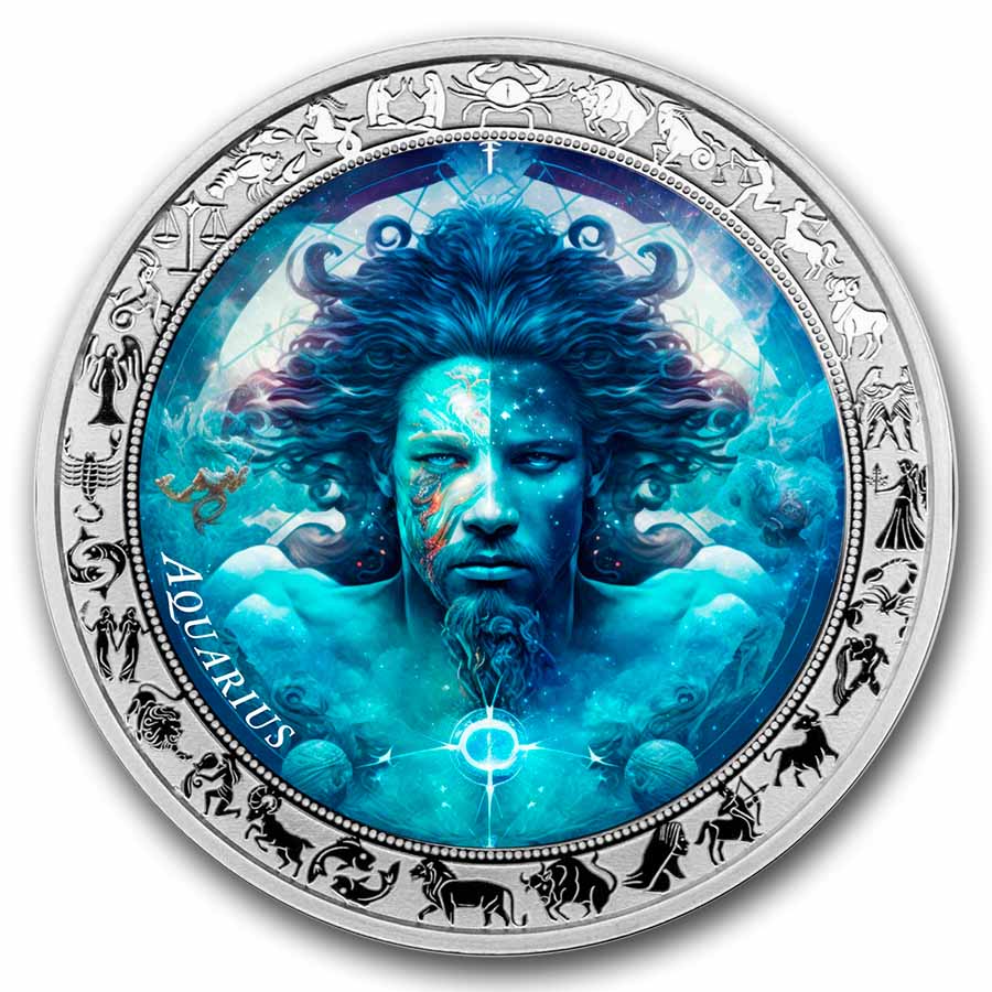 Buy 2025 Ghana 1 oz Silver Space Zodiac: Aquarius | APMEX