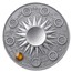 2025 Republic of Ghana 2 oz Silver Solar System: Moon Box & COA
