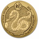 2025 Rwanda 1/12 oz Gold Lunar Year of the Snake BU