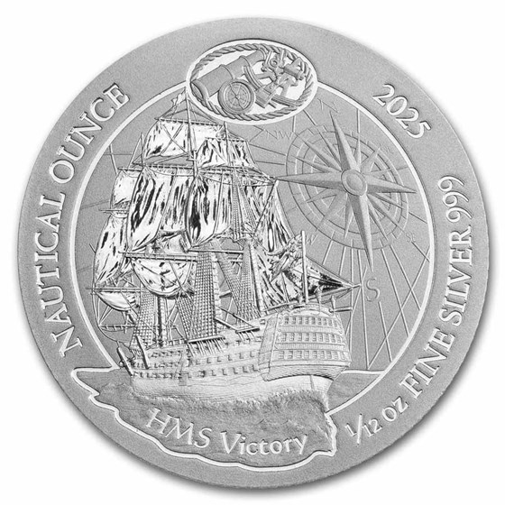 2025 Rwanda 1/12 oz Silver Nautical Ounce 260 Yrs HMS Victory BU 2025 Rwanda 1/12 oz Silver Nautical Ounce 260 Yrs HMS Victory BU