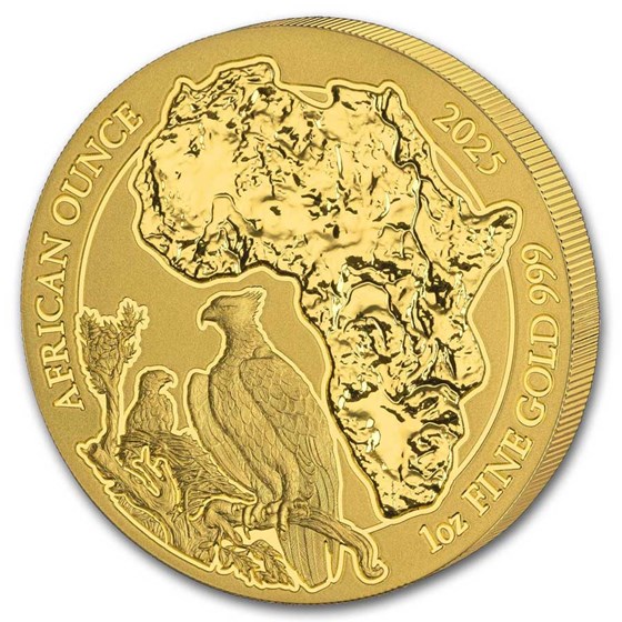 2025 Rwanda 1 oz Gold African Ounce Martial Eagle BU 2025 Rwanda 1 oz Gold African Ounce Martial Eagle BU