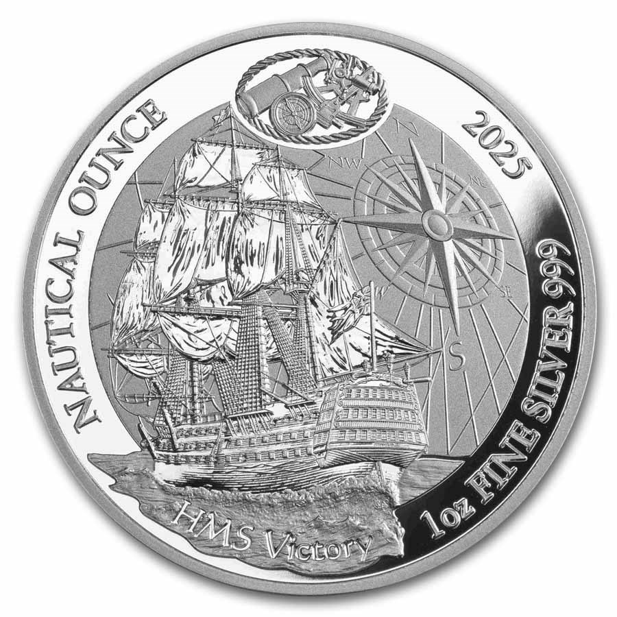 2025 Rwanda 1 oz Silver Nautical Ounce 260 Yrs of HMS Victory Prf