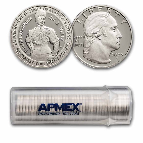 2025-S Ida B. Wells American Women Quarter Gem Proof 40-Coin Roll 2025-S Ida B. Wells American Women Quarter Gem Proof 40-Coin Roll