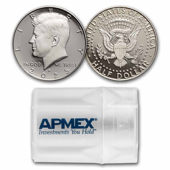2025-S Kennedy Half Dollar Gem Proof 20-Coin Roll 2025-S Kennedy Half Dollar Gem Proof 20-Coin Roll