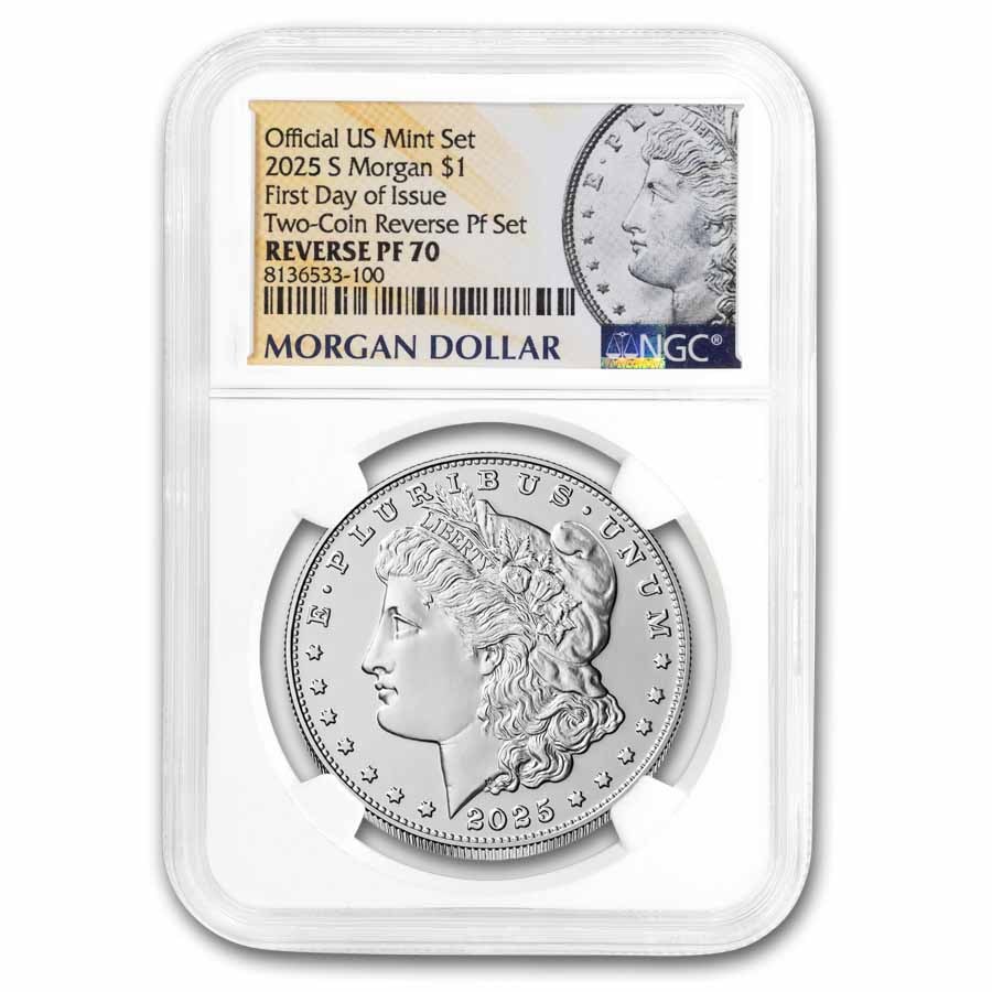 Buy 2025-S Morgan & Peace Dollar Rev Proof Set PF-70 FDI | APMEX