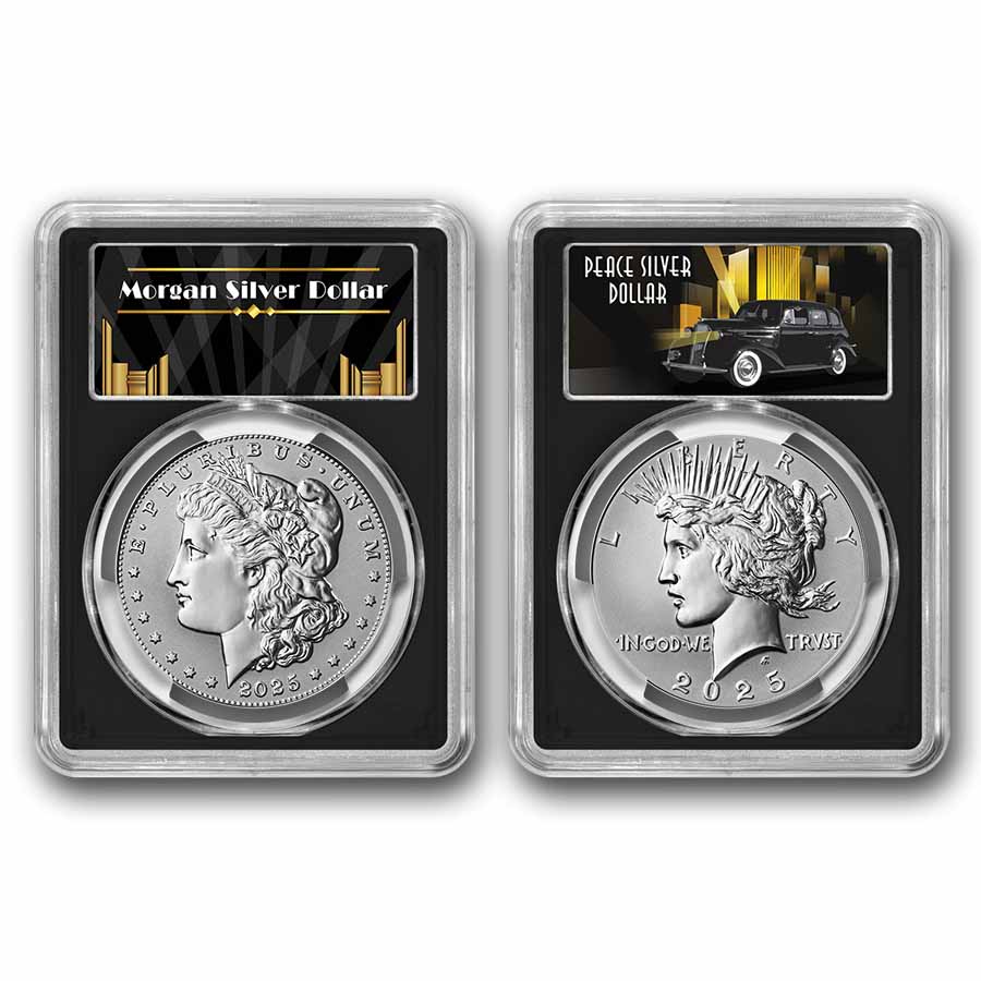 Buy 2025-S Morgan & Peace Dollar Rev Proof Set PR-70 AR | APMEX
