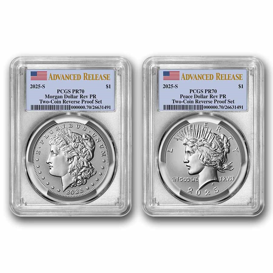 2025-S Morgan & Peace Reverse Proof Set PR-70 PCGS (AR)