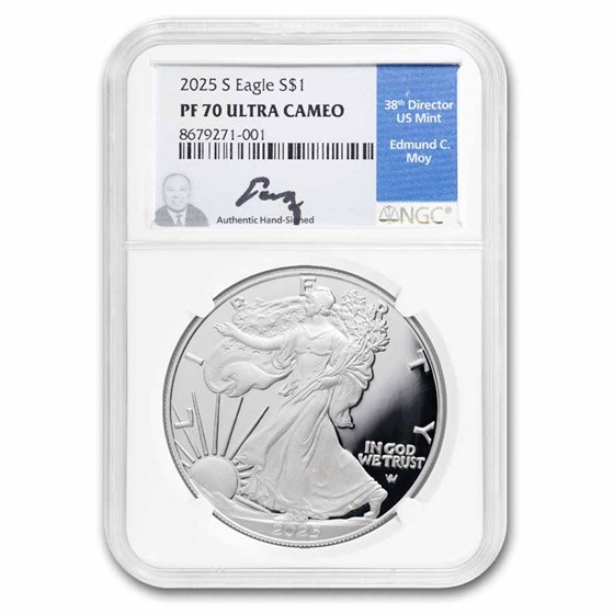 2025-S Proof Silver American Eagle PF-70 NGC (Moy)