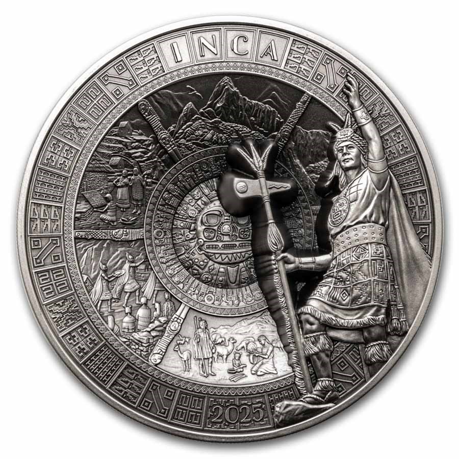 2025 Samoa 1 kilo Silver Inca Empire 8-Layer Coin (w/ Box & COA)