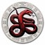 2025 Samoa 1 oz Silver $2 Lunar Year of The Snake (Colorized)