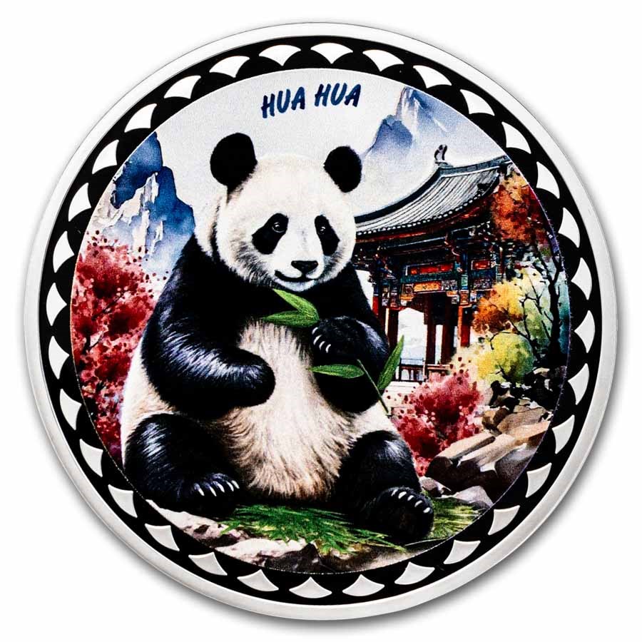 2025 Samoa 1 oz Silver Panda Fan: Hua Hua (w/ Box & COA)