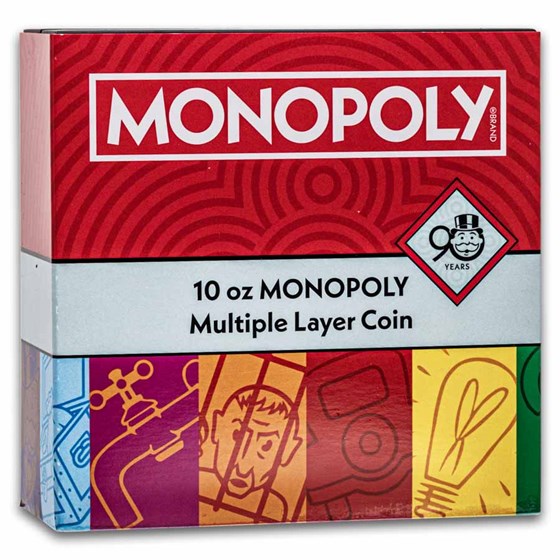 Multilayer Coin Box 2025 Samoa 10 oz Silver Monopoly Multi Layer Coin (w/ Box & COA)