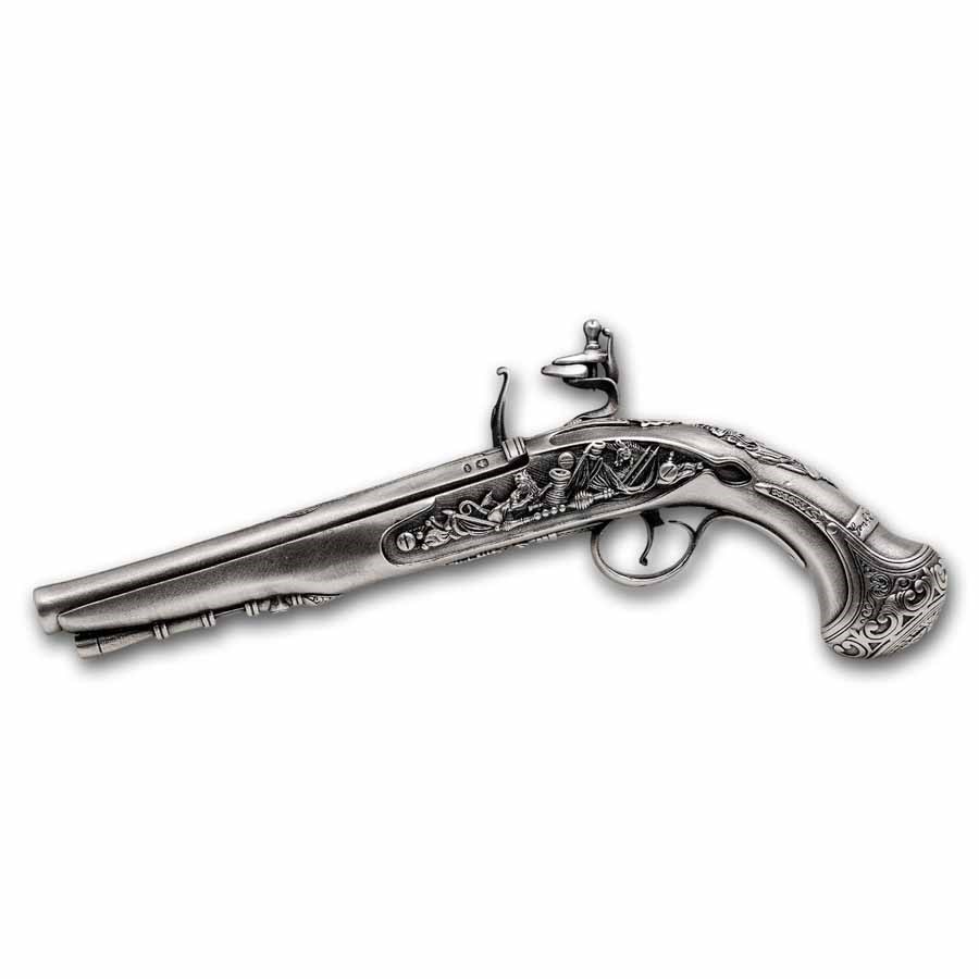 2025 Samoa 2 oz Silver George Washington's Flintlock Pistol Coin