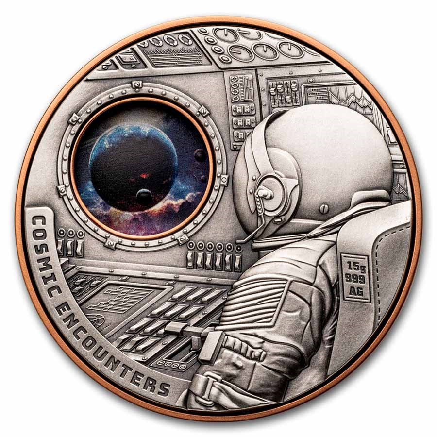 2025 Samoa Silver and Copper Cosmic Encounters Rotating Coin