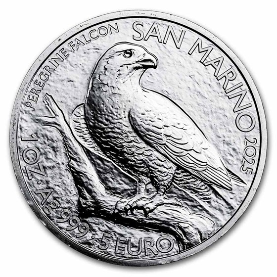 2025 San Marino 1 oz Silver Peregrine Falcon BU 2025 San Marino 1 oz Silver Peregrine Falcon BU