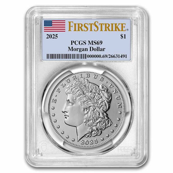 2025 Silver Morgan Dollar MS-69 PCGS (FirstStrike) 2025 Silver Morgan Dollar MS-69 PCGS (FirstStrike)