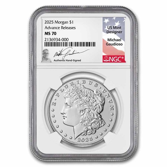 2025 Silver Morgan Dollar MS-70 NGC (AR, Gaudioso) 2025 Silver Morgan Dollar MS-70 NGC (AR, Gaudioso)