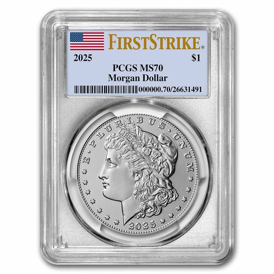 2025 Silver Morgan Dollar MS-70 PCGS (FirstStrike) 2025 Silver Morgan Dollar MS-70 PCGS (FirstStrike)