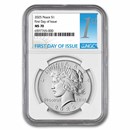 2025 Silver Peace Dollar MS-70 NGC (First Day of Issue)