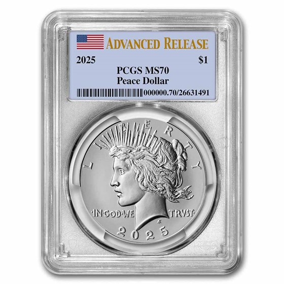 2025 Silver Peace Dollar MS-70 PCGS (Advanced Release) 2025 Silver Peace Dollar MS-70 PCGS (Advanced Release)
