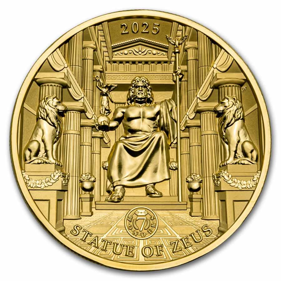 2025 Solomon Islands 100 gram Gold The Legendary Statue of Zeus