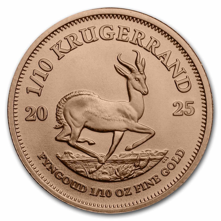 2025 South Africa 1/10 oz Gold Krugerrand BU