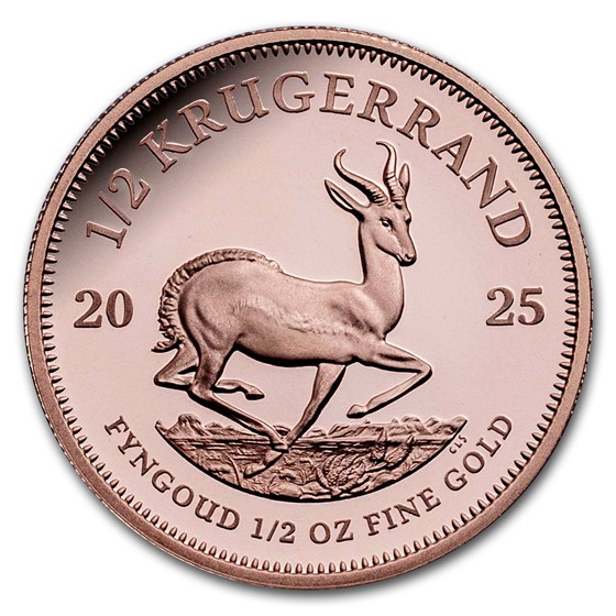 2025 South Africa 1/2 oz Proof Gold Krugerrand 2025 South Africa 1/2 oz Proof Gold Krugerrand