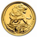 2025 South Africa 1/4 oz Proof Gold Big Five Lion (w/ Box & COA)
