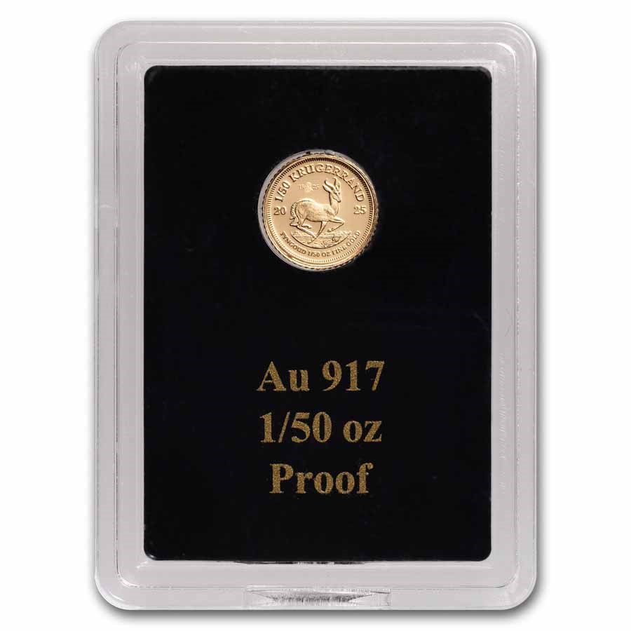 2025 South Africa 1/50 oz Proof Gold Krugerrand (w/ COA)